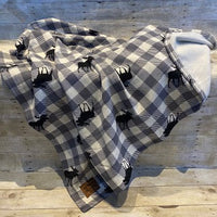 Bobcaygeon Canada Moose Blanket Grey One Size