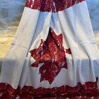 Bobcaygeon Canadian Flag Blanket Red/White One Size