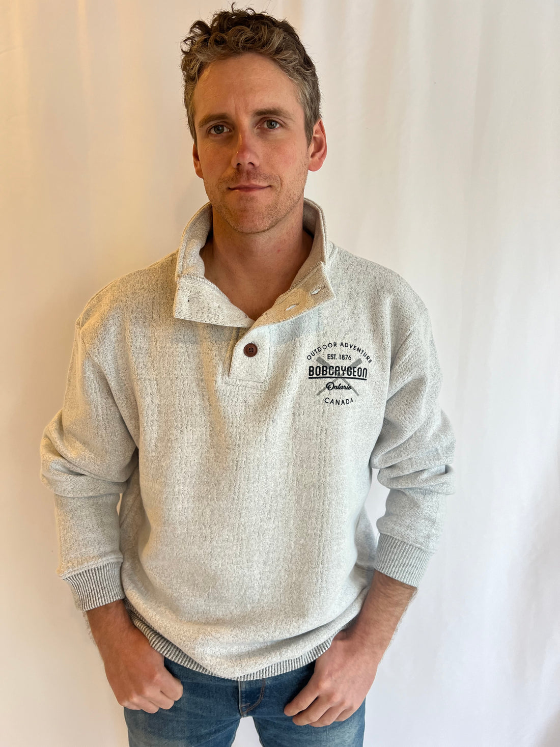 Bobcaygeon Nantucket Fleece Button Henley Unisex