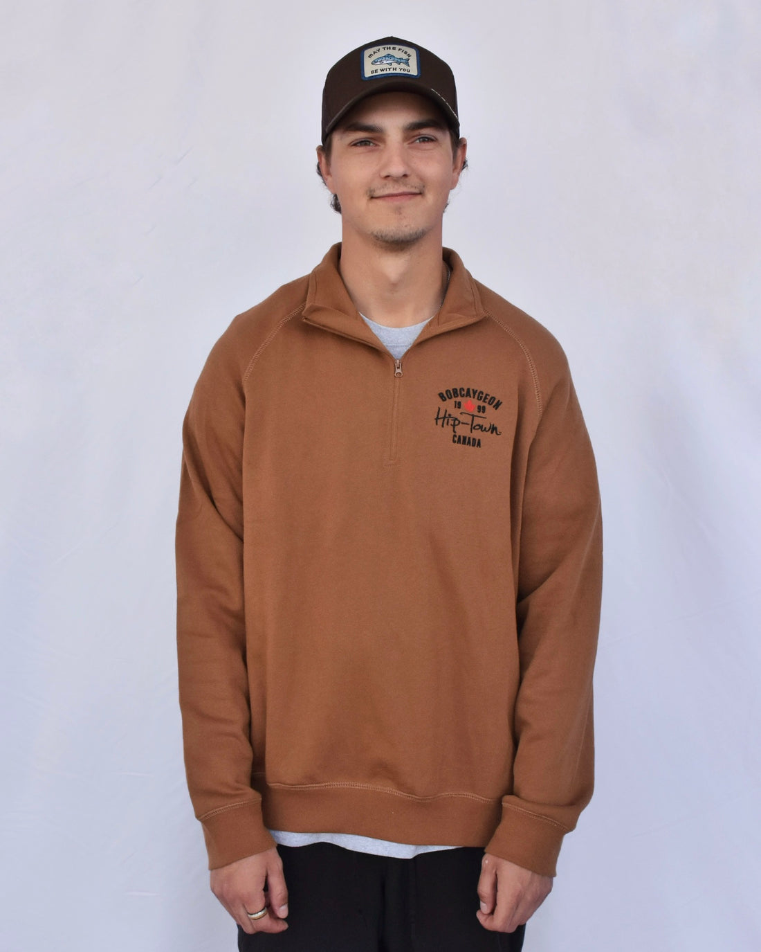 Hip-Town 1/4 Zip Mock Neck