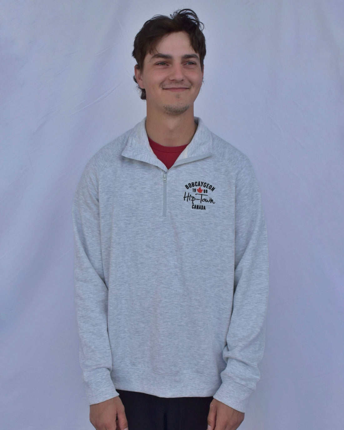 Hip-Town 1/4 Zip Mock Neck