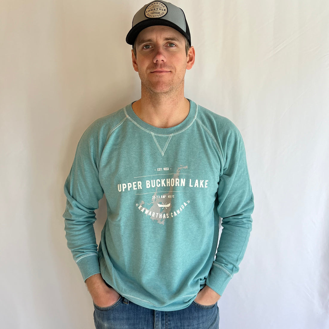 Upper Buckhorn Lake (Mcrew) Crew Neck Pullover