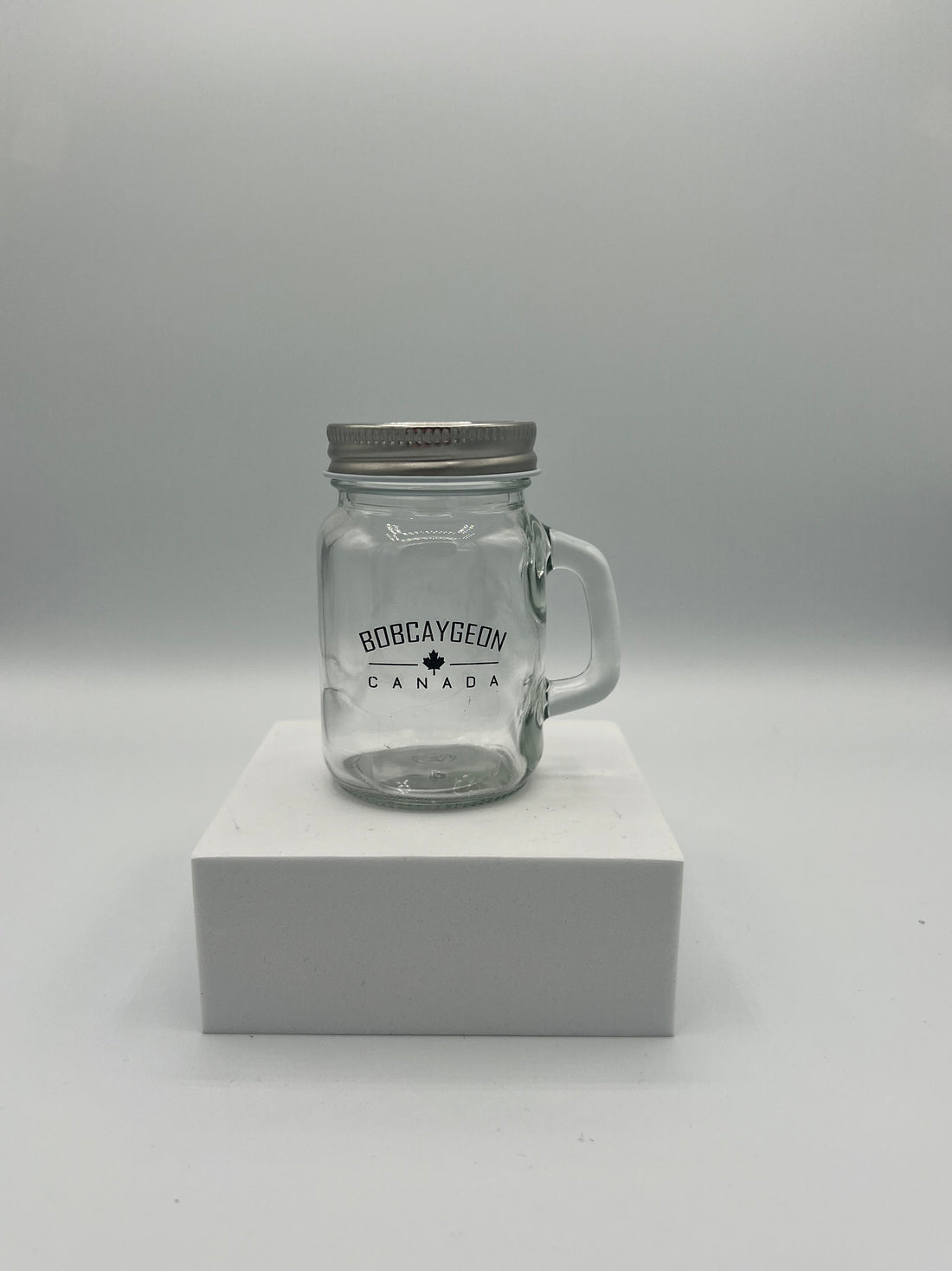 Bobcaygeon Mason Jar Shotglass with Handle