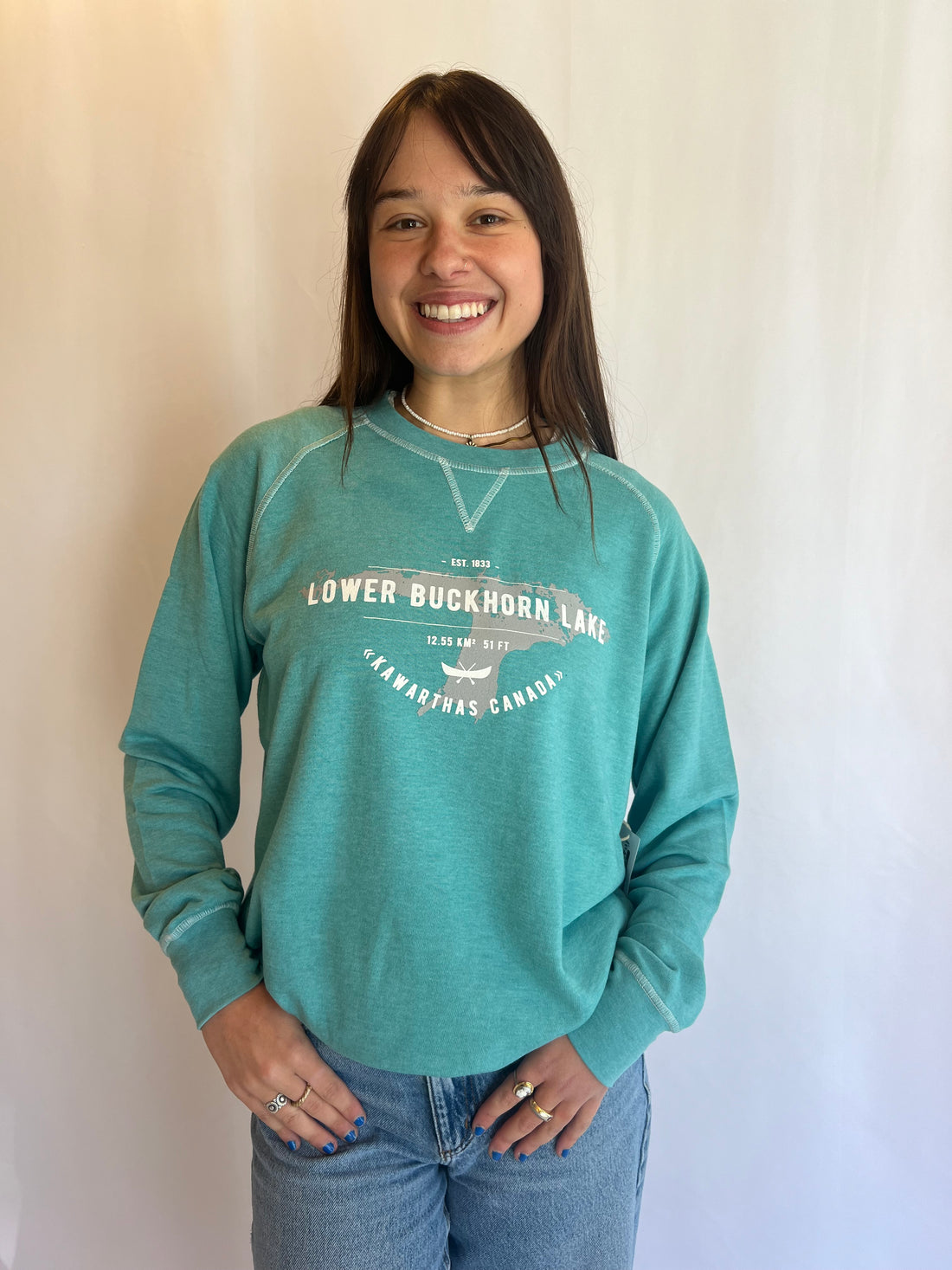 Lower Buckhorn Lake (Mcrew) Crew Neck Pullover