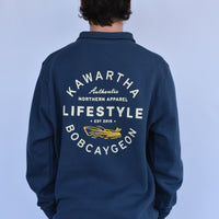 Kawartha Lifestyle  Bobcaygeon Boat Logo 1/4 Zip Sweater