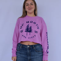 Bobcaygeon Up North Lake Vibes Long Sleeve Crop