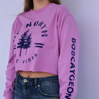 Bobcaygeon Up North Lake Vibes Long Sleeve Crop