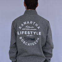 Kawartha Lifestyle  Bobcaygeon Boat Logo 1/4 Zip Sweater