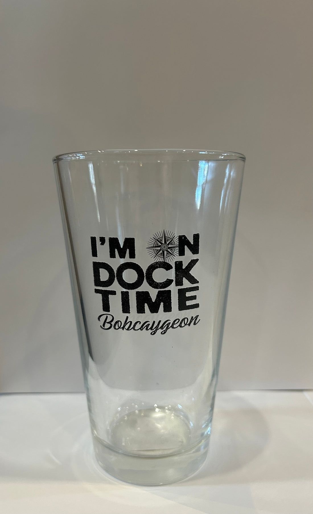 I'm On Dock Time Bobcaygeon 16 oz Pub Glass