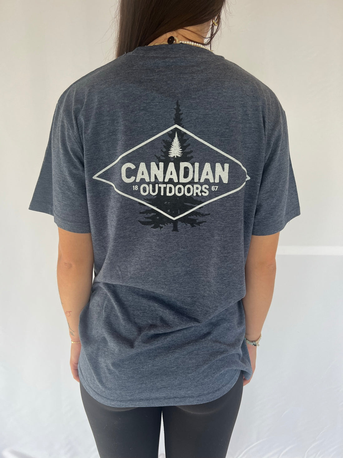 Kawartha Canada Pine Tree V Neck Tshirt