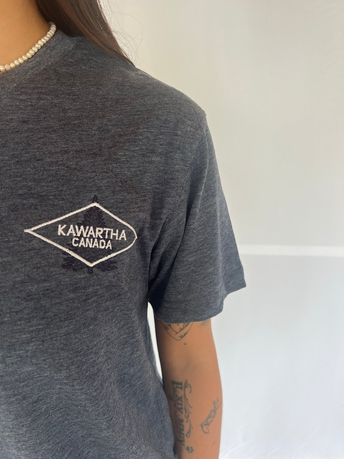 Kawartha Canada Pine Tree V Neck Tshirt