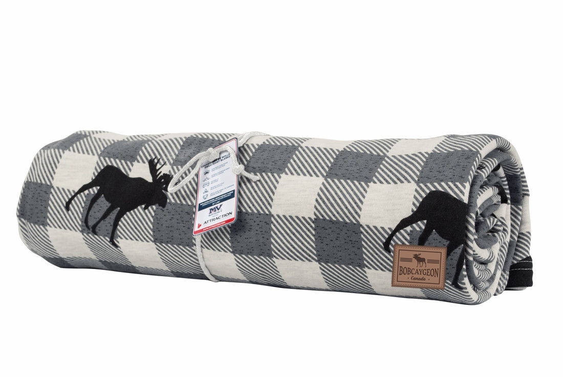 Bobcaygeon Canada Moose Blanket Grey One Size