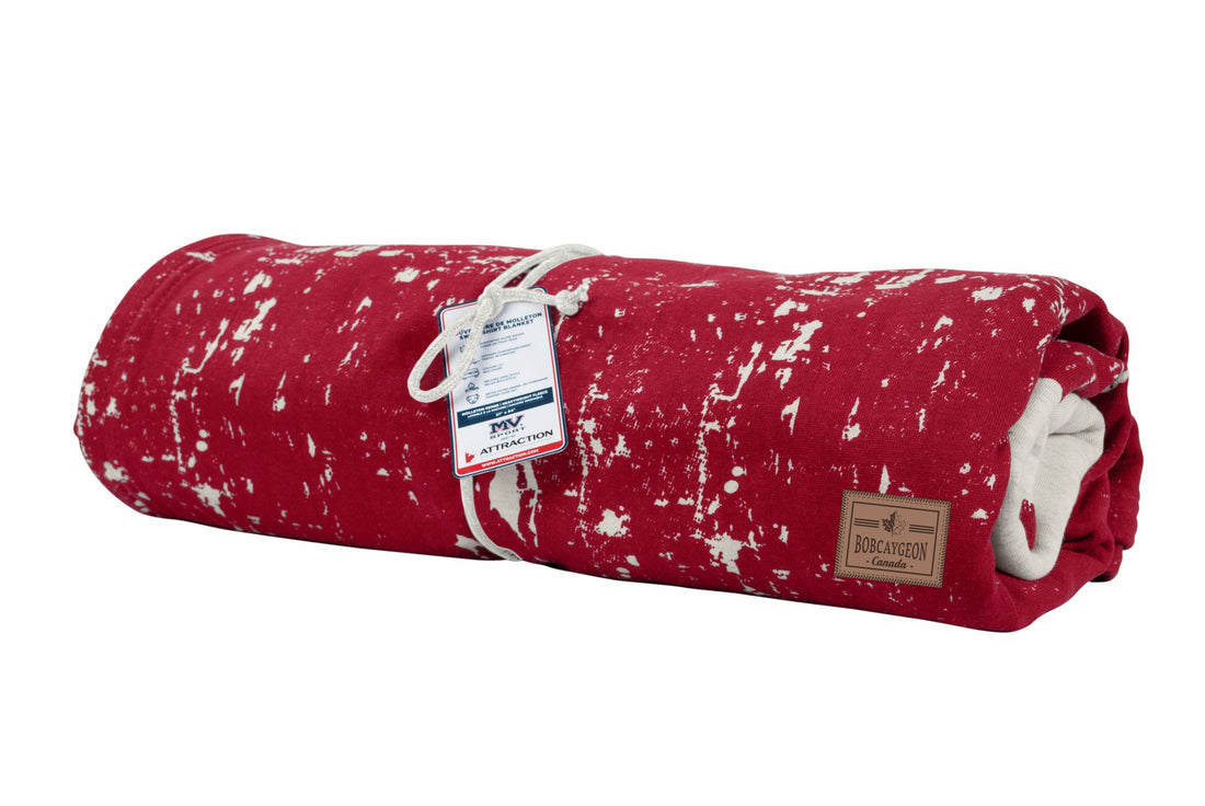 Bobcaygeon Canadian Flag Blanket Red/White One Size