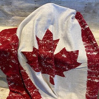 Bobcaygeon Canadian Flag Blanket Red/White One Size